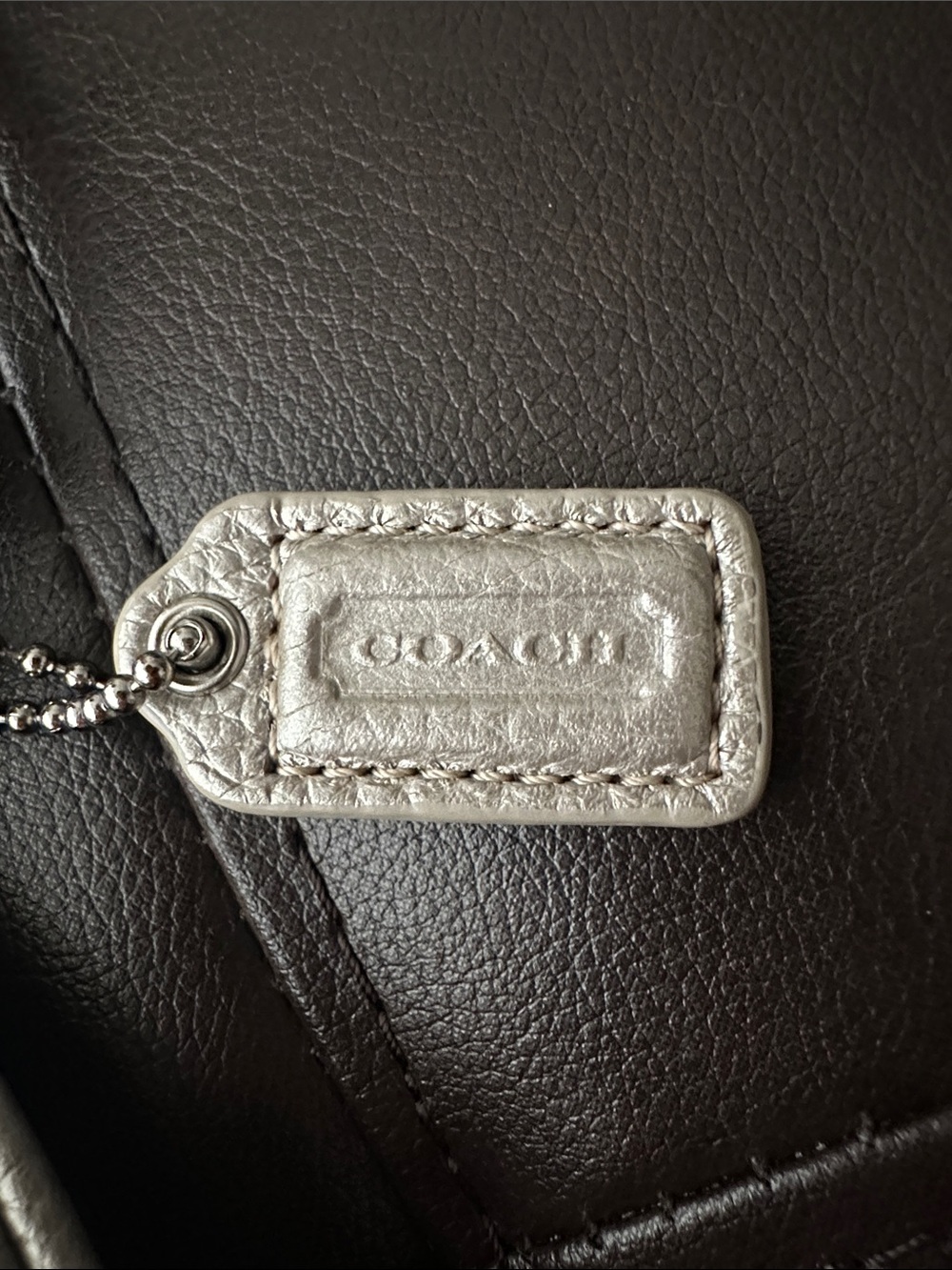 Coach Platinum Leather Wristlet Wallet - Picture 2 of 11
